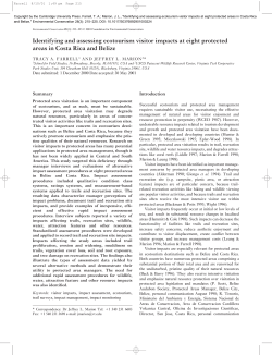 Identifying and assessing ecotourism visitor impacts