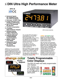 1⁄8 DIN Ultra High Performance Meter