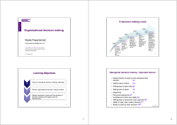 Organisational decision making