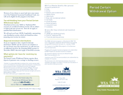 Period Certain Withdrawal Option