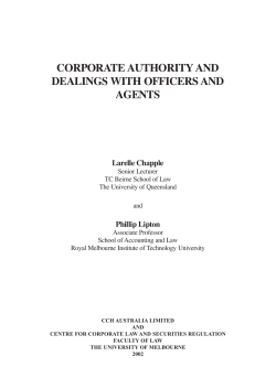 corporate authority and dealings with officers and agents