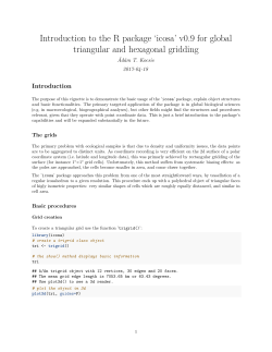 The R package `icosa` for global triangular and hexagonal griding