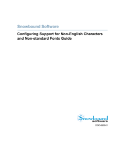 Fonts - Snowbound Software