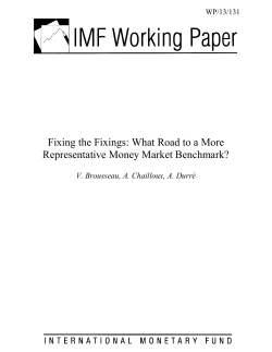 Fixing the Fixings: What Road to a More Representative Money