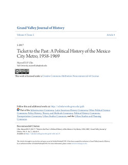 A Political History of the Mexico City Metro, 1958-1969