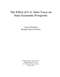 The Effect of U.S. State Taxes on State Economic Prosperity
