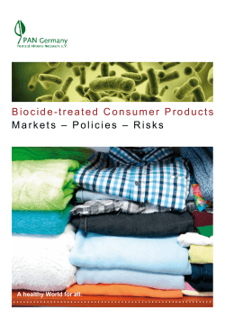 Biocide-treated Consumer Products - Markets