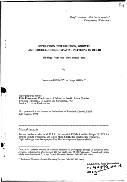 Population distribution, growth and socio