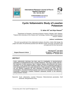 Cyclic Voltammetric Study of Losartan Potassium