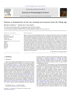 Diatoms as bioindicators of site use