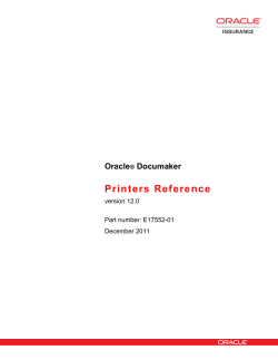 Printers Reference - Oracle Help Center