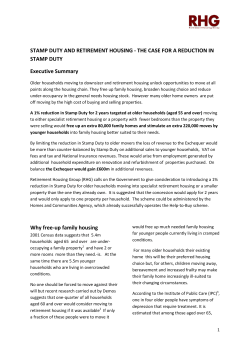 Stamp Duty and retirement housing