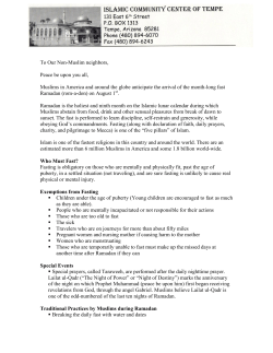 Letter to non-Muslim - Islamic Community Center of Tempe