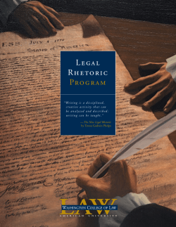 Legal Rhetoric Program - American University Washington College