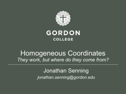 Homogeneous coordinates