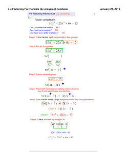 5x2( ) 5x2 5x2 5x2( 2x - 5 ) (5x2 +3)(2x -5)