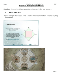 key for Property of Matter (Atom) test review