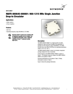 MAFR-000645-000001 960-1215 MHz Single Junction