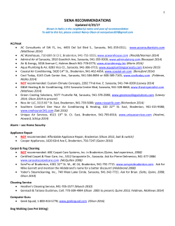 siena recommendations - lakewoodranchgov.org