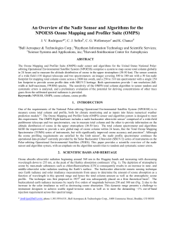 An Overview of the Nadir Sensor and Algorithms for the NPOESS