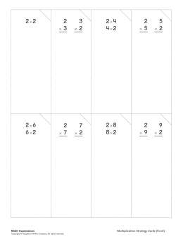 Math Expressions Multiplication Strategy Cards (front)