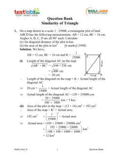 Question Bank Similarity of Triangle