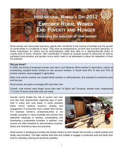 Rural women are resourceful economic agents who contribute