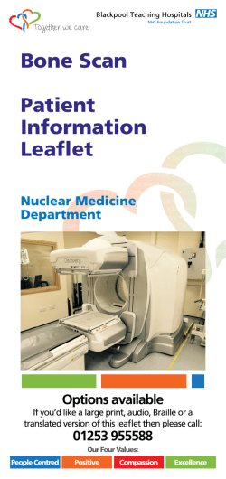 Bone Scan Patient Information Leaflet
