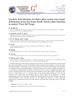 Geodetic determination of relative plate motion and crustal