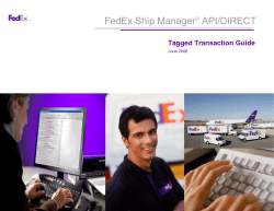 FedEx Ship Manager® API/Direct