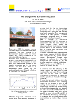 The Energy of the Sun for Brewing Beer