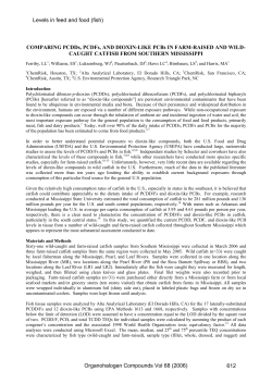 COMPARING PCDDs, PCDFs, AND DIOXIN-LIKE