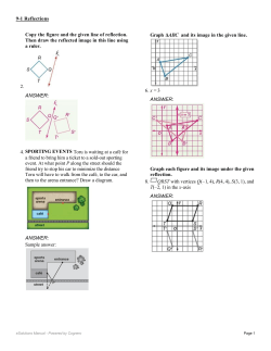 Copy the figure and the given line of reflection. Then draw the
