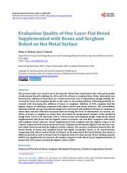 Evaluation Quality of One Layer Flat Bread Supplemented with