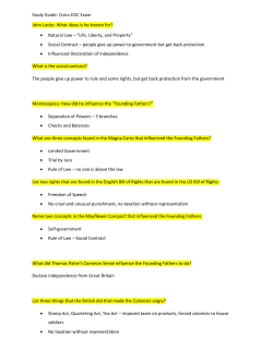 Study Guide: Civics EOC Exam John Locke: What ideas is he known