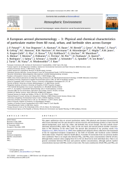 A European aerosol phenomenology
