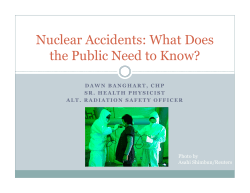 Nuclear Accidents: What Does the Public Need to Know?