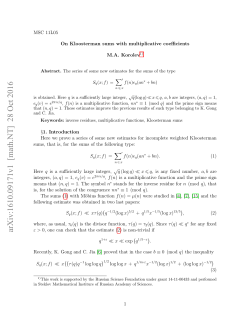 On Kloosterman sums with multiplicative coefficients
