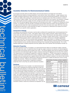 Insulation Selection for Electromechanical Cables