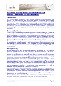 Enabling Strong User Authentication