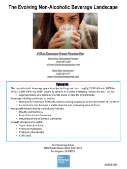 The Evolving Non-Alcoholic Beverage Landscape