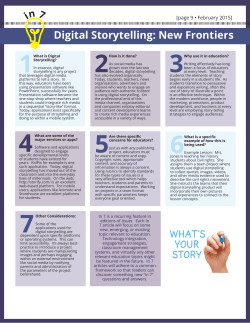 Digital Storytelling: New Frontiers