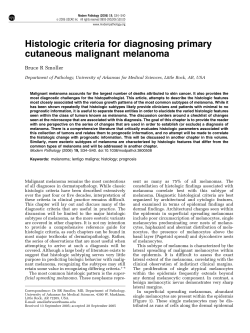 Malignent melanoma histologic criteria