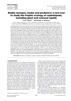 Stable isotopes, beaks and predators