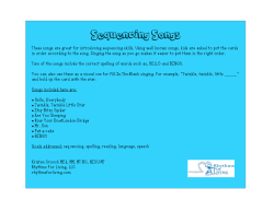 Sequencing Songs Cover