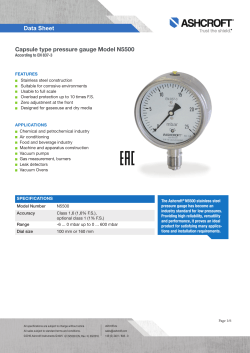 N5500 Capsule type pressure gauge