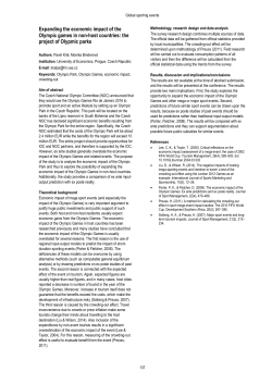 Expanding the economic impact of the Olympic games in non