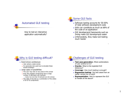 Challenges of GUI testing