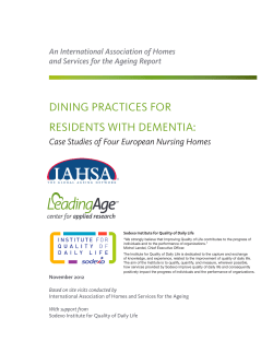 dining practices for residents with dementia