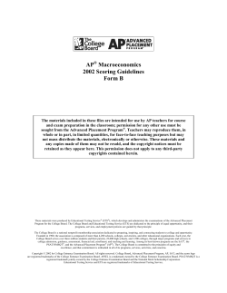 2002 AP Macroeconomics Form B Scoring Guidelines